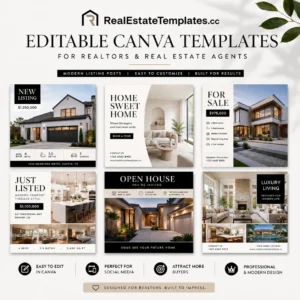 Editable Canva Real Estate Listing Templates for Realtors